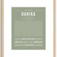 Danika | Name Art Print