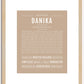 Danika | Name Art Print