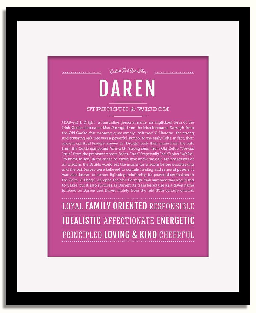 Frame Options | Dark Pink | Black Frame, Matted