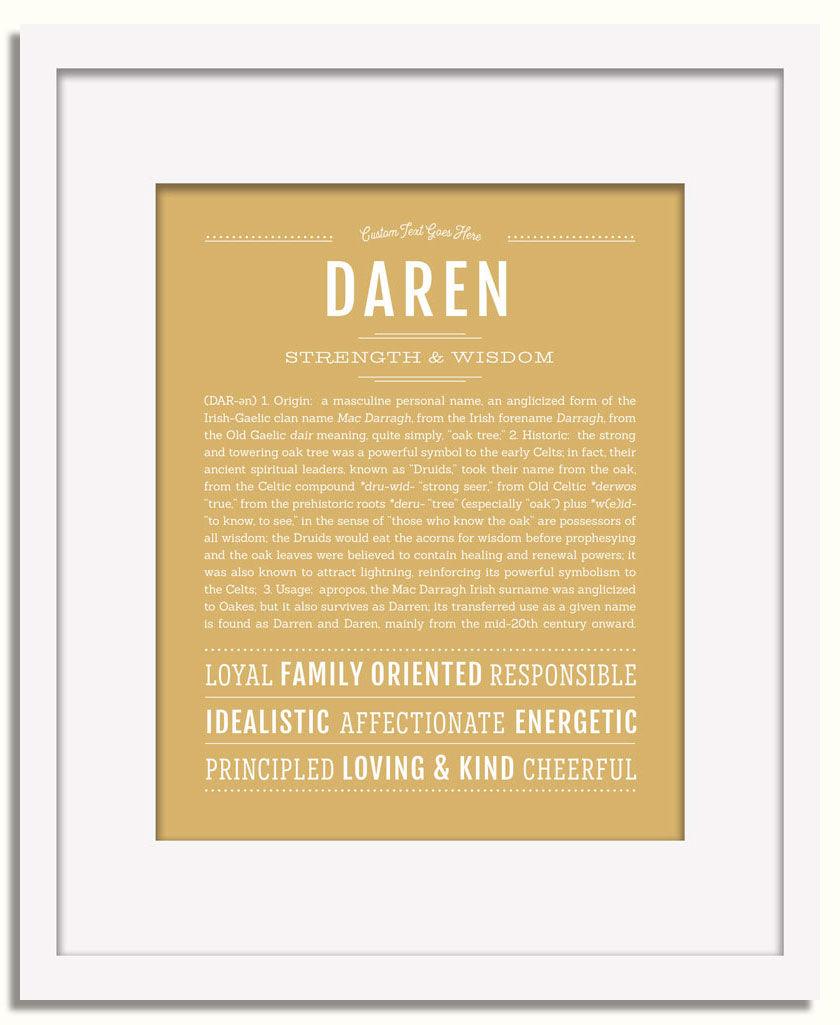 Frame Options | Matte Gold | White Frame, Matted