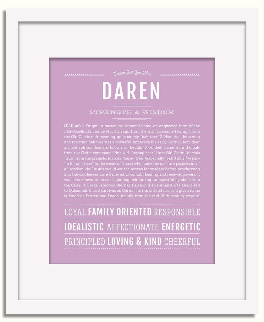 Frame Options | Lilac | White Frame, Matted