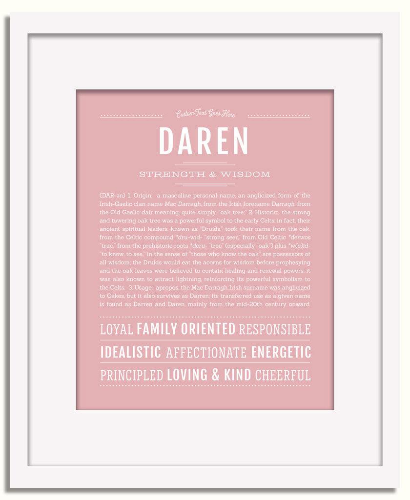 Frame Options | Dusty Rose | White Frame, Matted