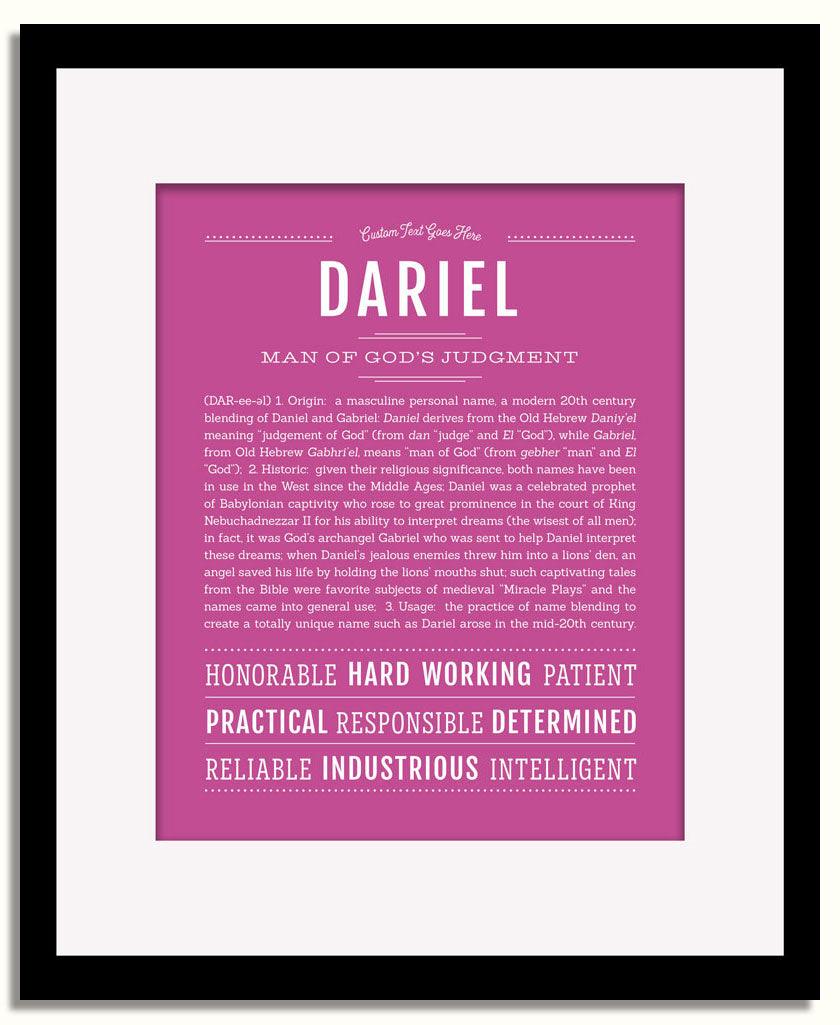 Frame Options | Dark Pink | Black Frame, Matted