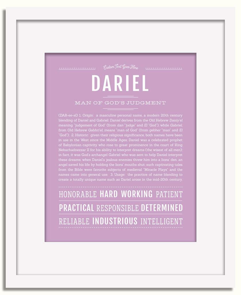 Frame Options | Lilac | White Frame, Matted