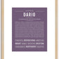 Dario | Name Art Print