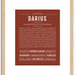 Darius | Name Art Print