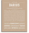 Darius Personalized Name Meaning Art Prints – Name Stories