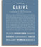 Darius Personalized Name Meaning Art Prints – Name Stories