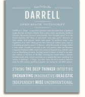 Darrell Personalized Name Meaning Art Prints – Name Stories