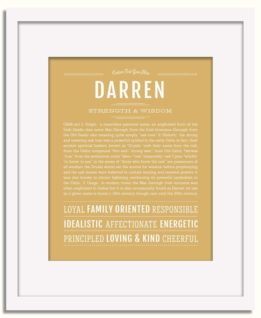 Frame Options | Matte Gold | White Frame, Matted