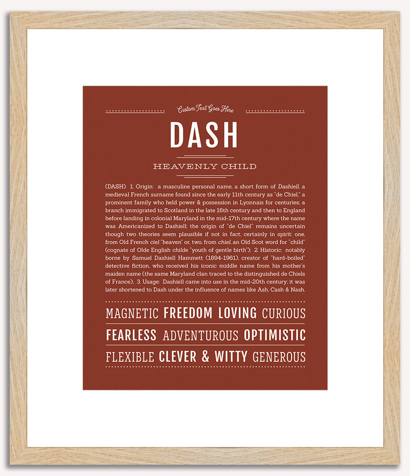 Dash | Name Art Print