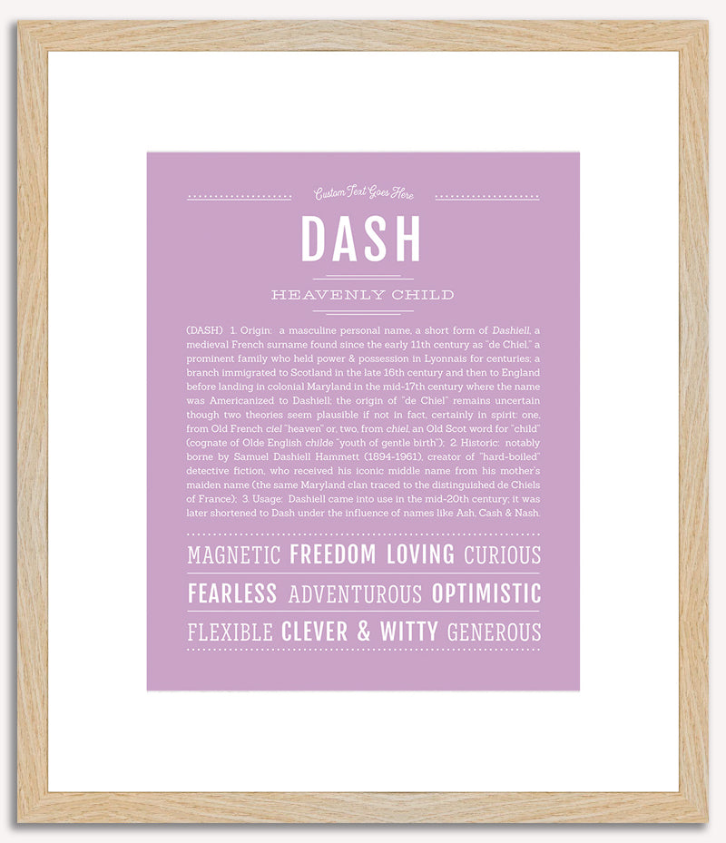 Dash | Name Art Print