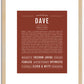 Dave | Name Art Print