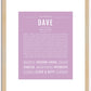 Dave | Name Art Print