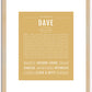 Dave | Name Art Print