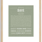 Dave | Name Art Print