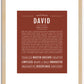 David | Name Art Print