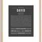 David | Name Art Print