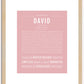 David | Name Art Print