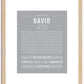 David | Name Art Print