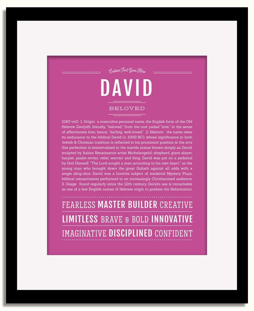 Frame Options | Dark Pink | Black Frame, Matted