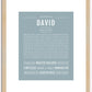 David | Name Art Print