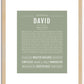 David | Name Art Print