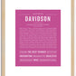 Davidson | Name Art Print