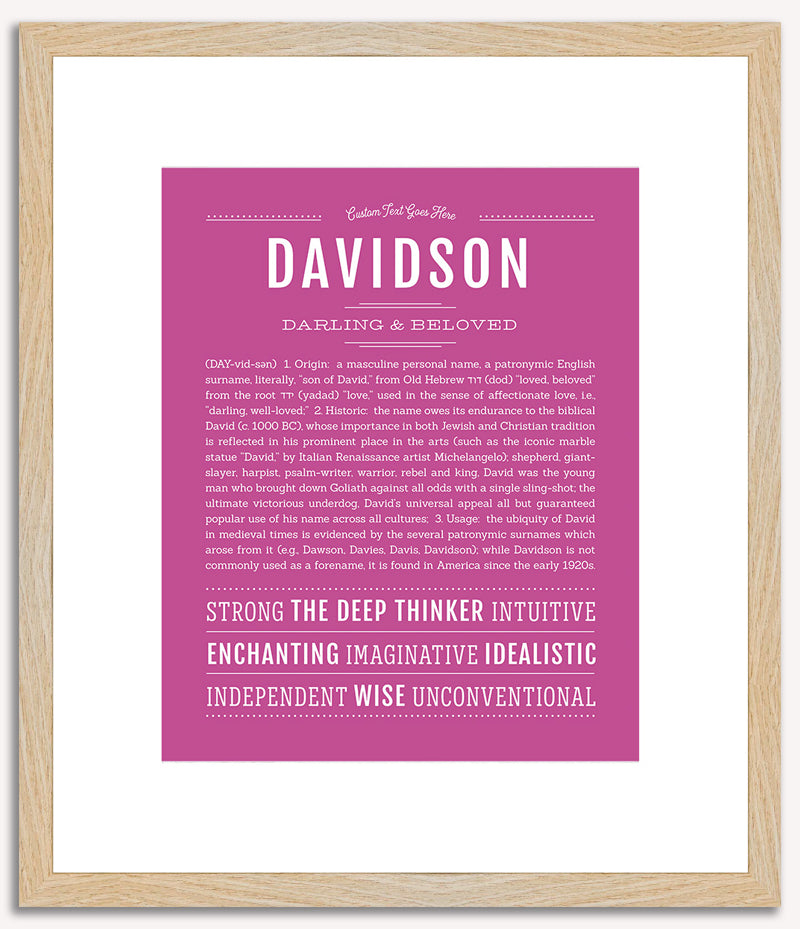 Davidson | Name Art Print