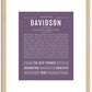 Davidson | Name Art Print