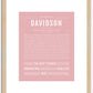 Davidson | Name Art Print