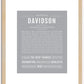 Davidson | Name Art Print