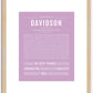 Davidson | Name Art Print