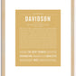 Davidson | Name Art Print