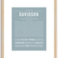 Davidson | Name Art Print