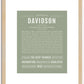 Davidson | Name Art Print