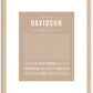 Davidson | Name Art Print