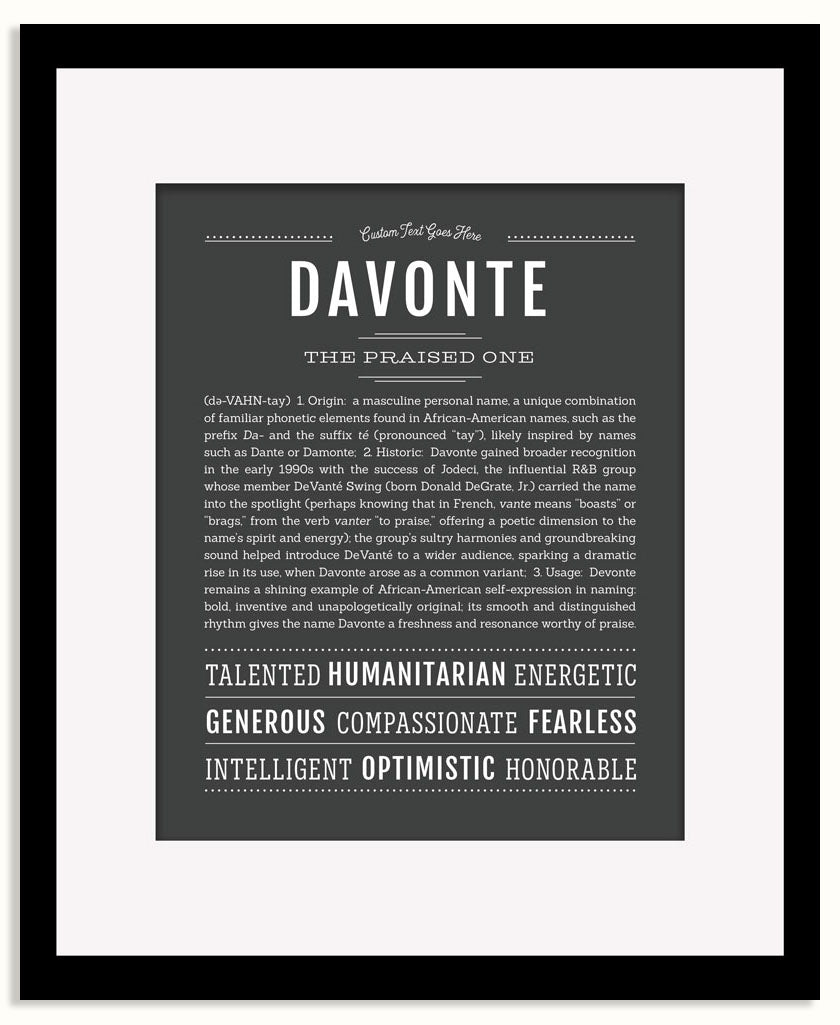Frame Options | Charcoal Gray | Black Frame, Matted