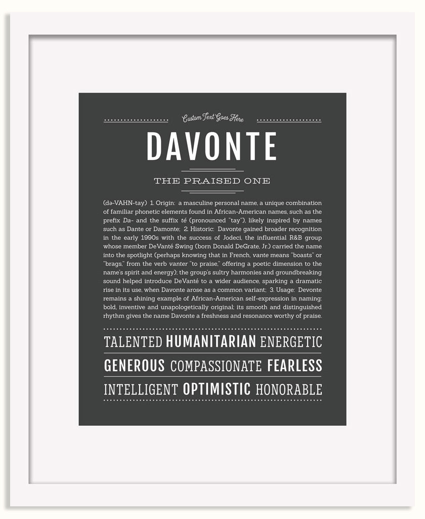Frame Options | Charcoal Gray | White Frame, Matted