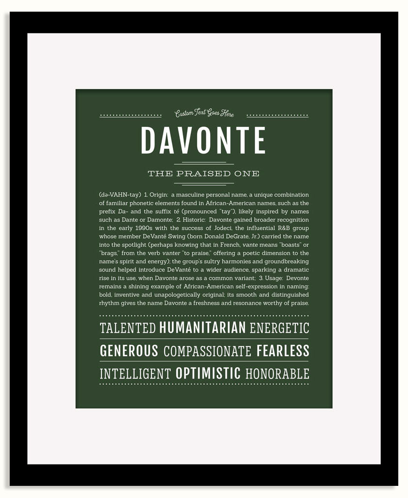 Frame Options | Deep Forest | Black Frame, Matted