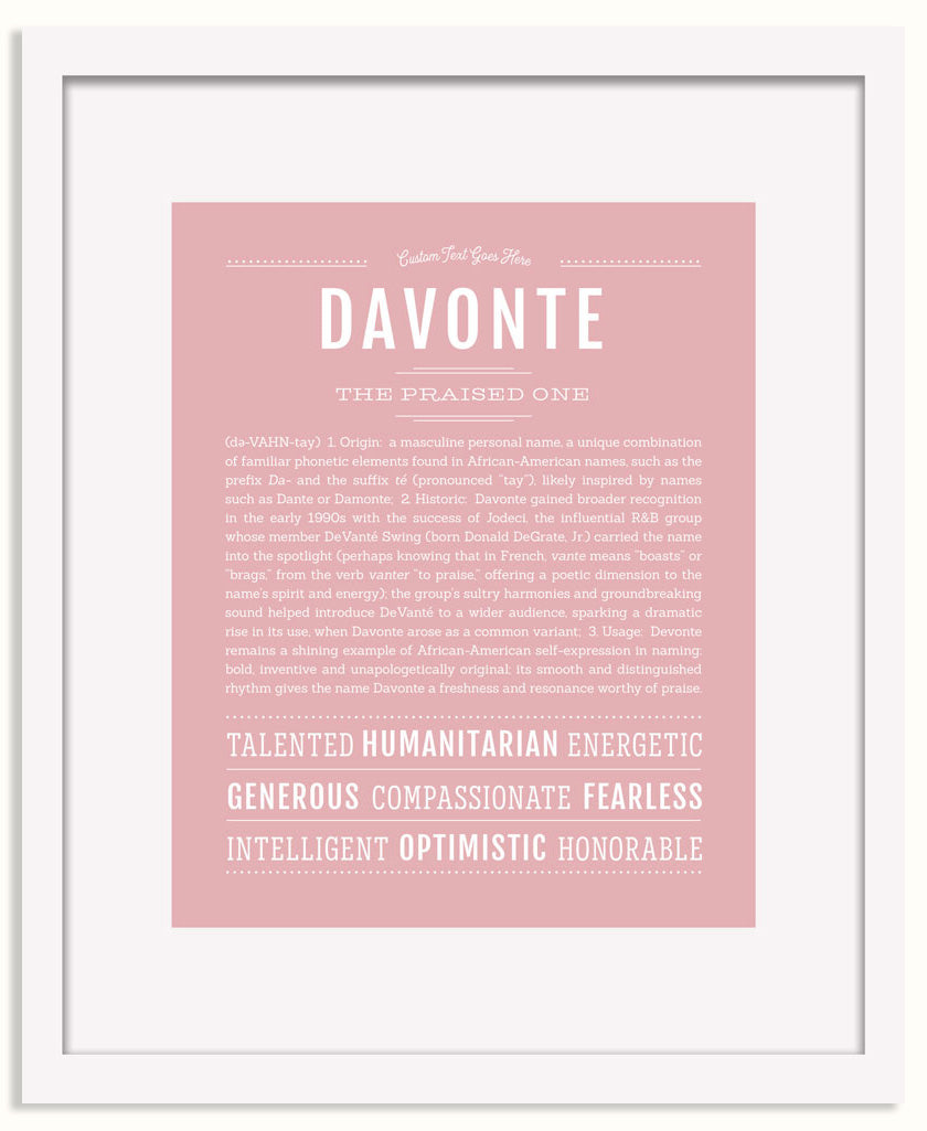 Frame Options | Dusty Rose | White Frame, Matted
