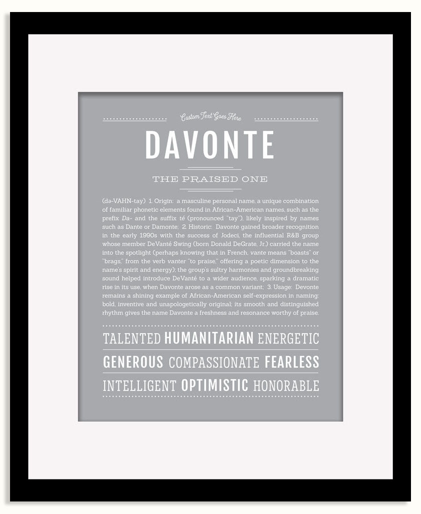 Frame Options | Light Gray | Black Frame, Matted