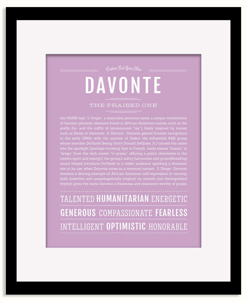 Frame Options | Lilac | Black Frame, Matted