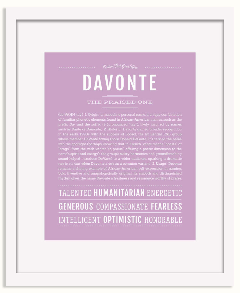 Frame Options | Lilac | White Frame, Matted
