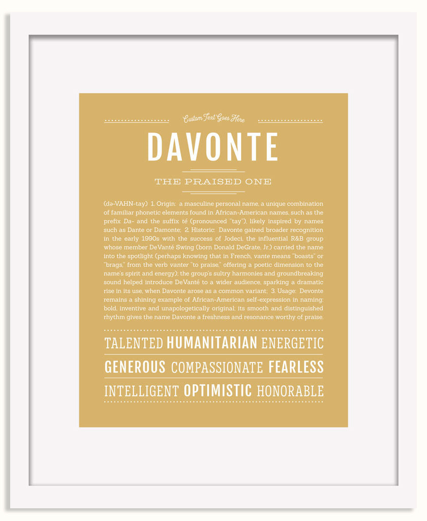 Frame Options | Matte Gold | White Frame, Matted