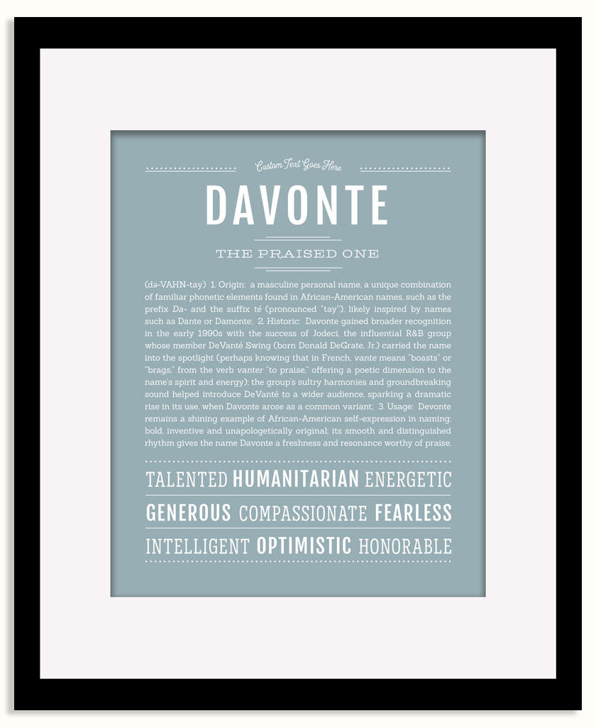 Frame Options | Powder Blue | Black Frame, Matted