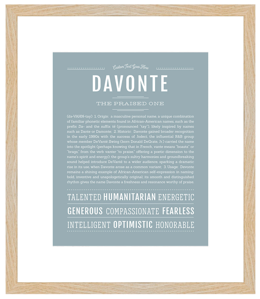 Frame Options | Powder Blue | Maple Frame, Matted