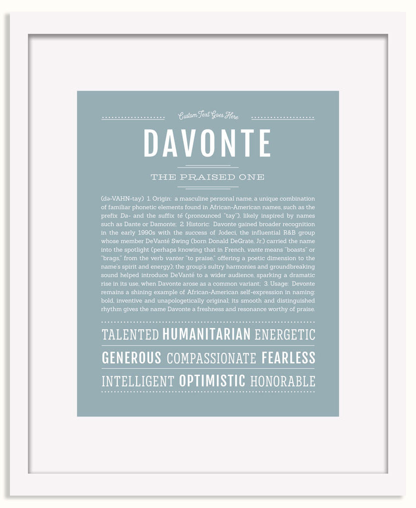 Frame Options | Powder Blue | White Frame, Matted