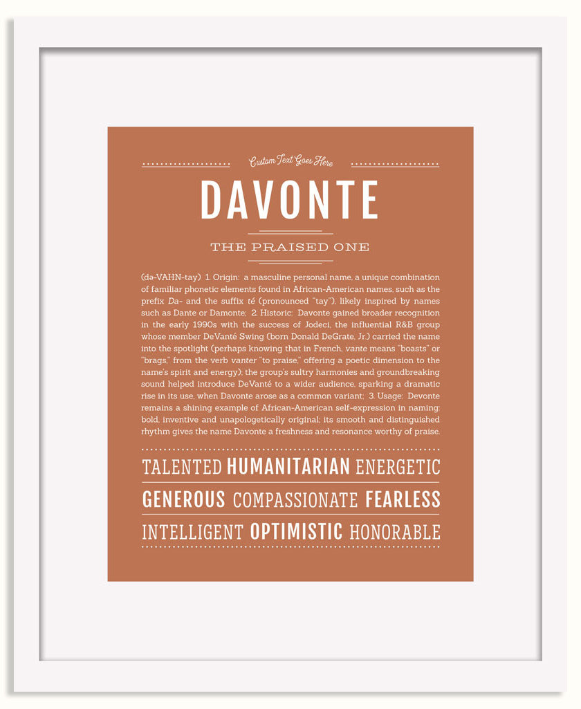 Frame Options | Terra Cotta | White Frame, Matted
