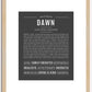 Dawn | Name Art Print